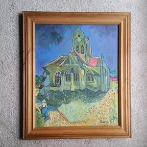 Van Gogh "Church at Auvers" Acrylic On Canvas.